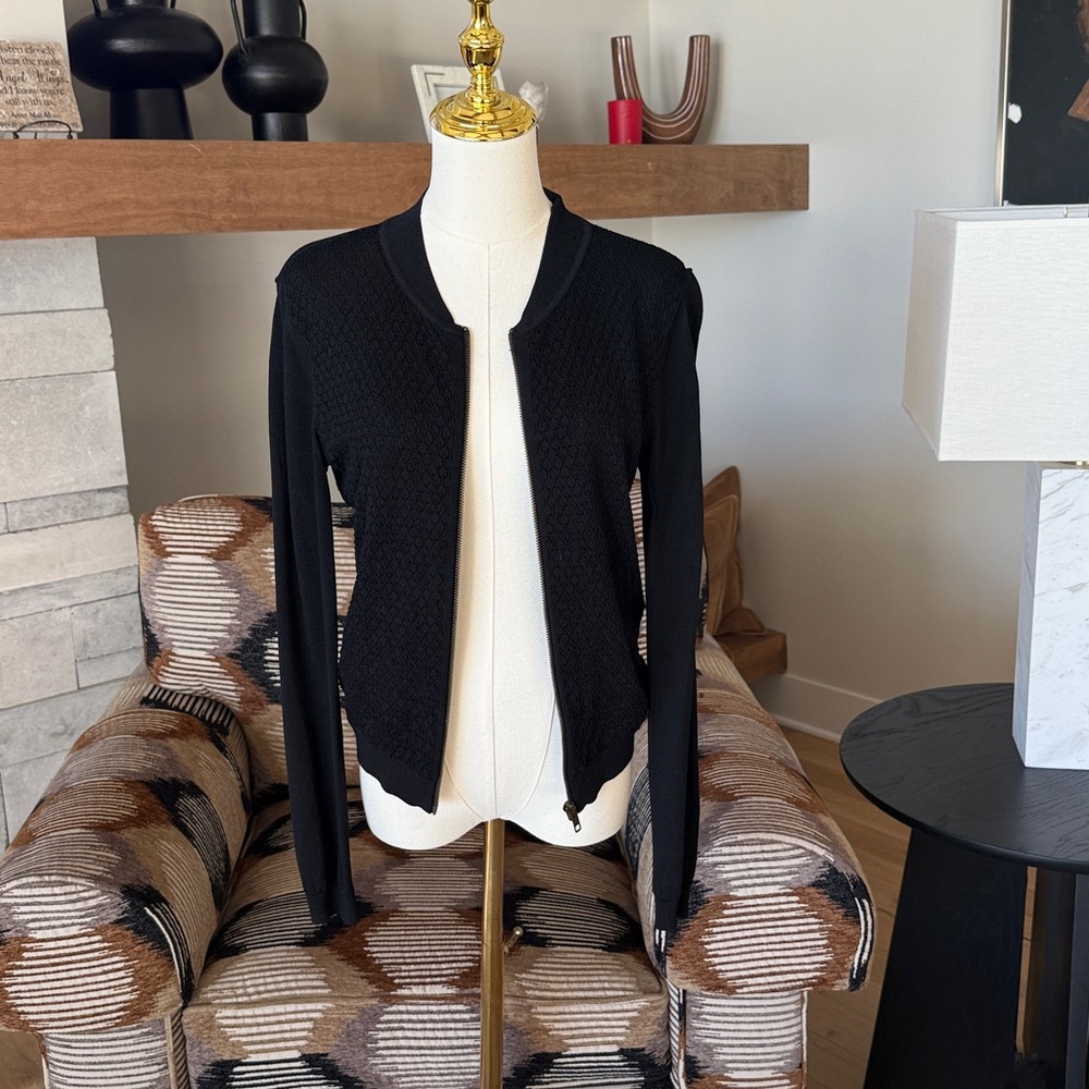CAbi Textured Bomber Cardigan - Picture 5 of 9